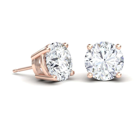 Lab Diamond Earrings - 4 Prong - Krisha