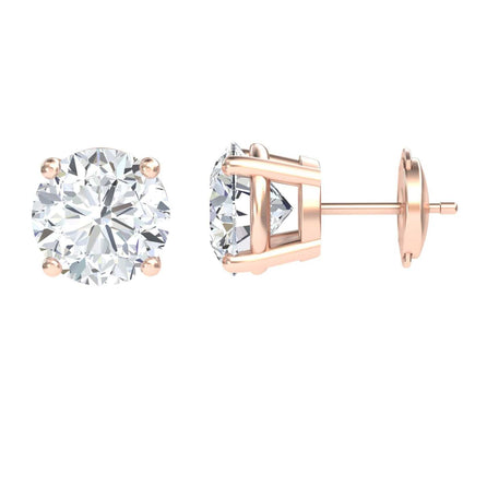 Lab Diamond Earrings - 4 Prong - Krisha