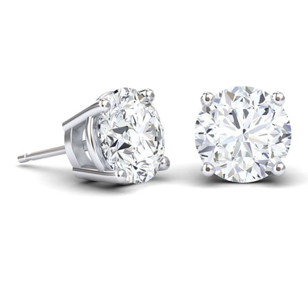 Lab Diamond Earrings - 4 Prong - Krisha