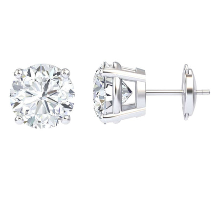 Lab Diamond Earrings - 4 Prong - Krisha
