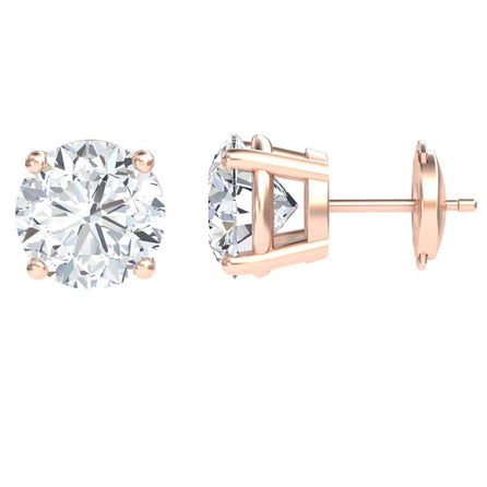Lab Diamond Earrings - 4 Prong - Krisha