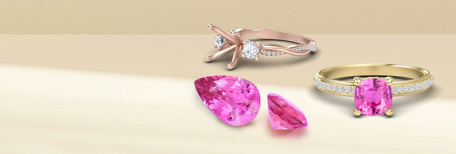 Design Your Own Pink Sapphire Rings