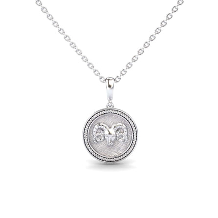 Aries Zodiac Medallion Necklace - Meera