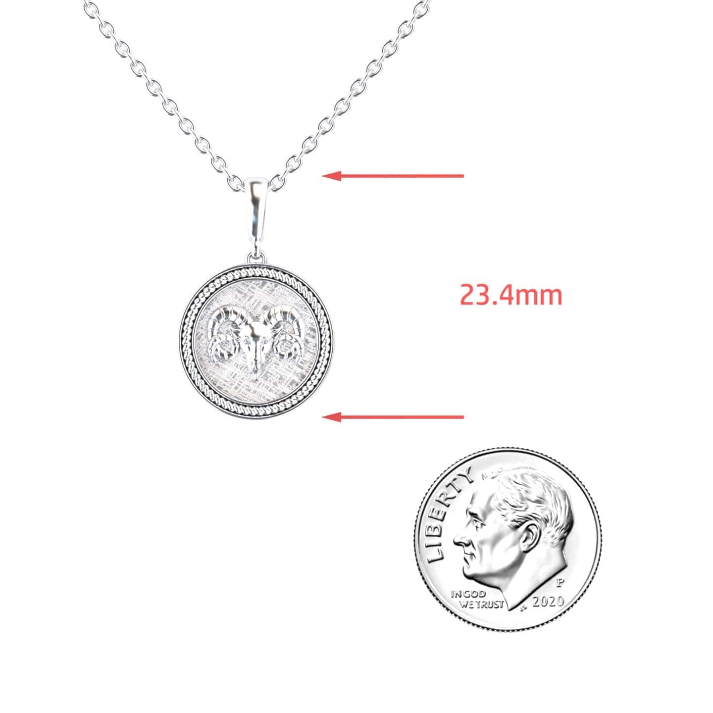 Aries Zodiac Medallion Necklace - Meera