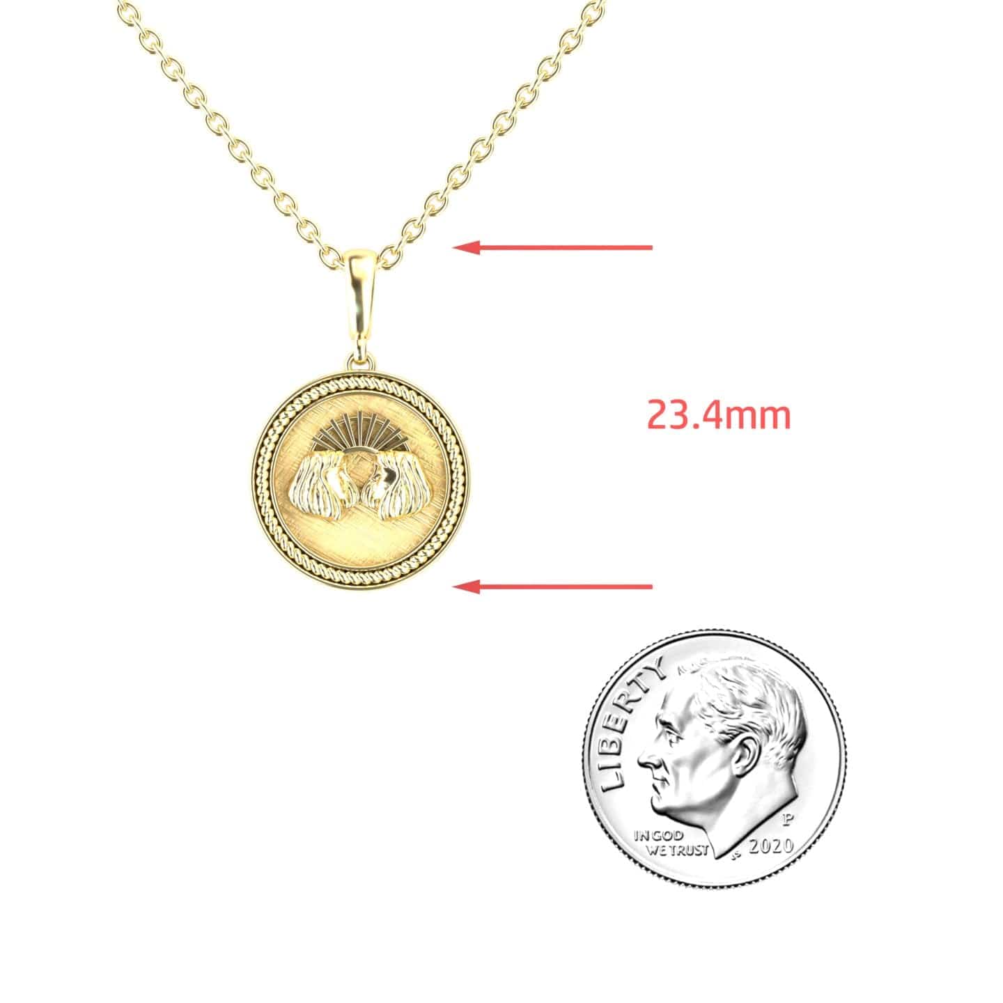 Gemini Zodiac Medallion Necklace - Medha