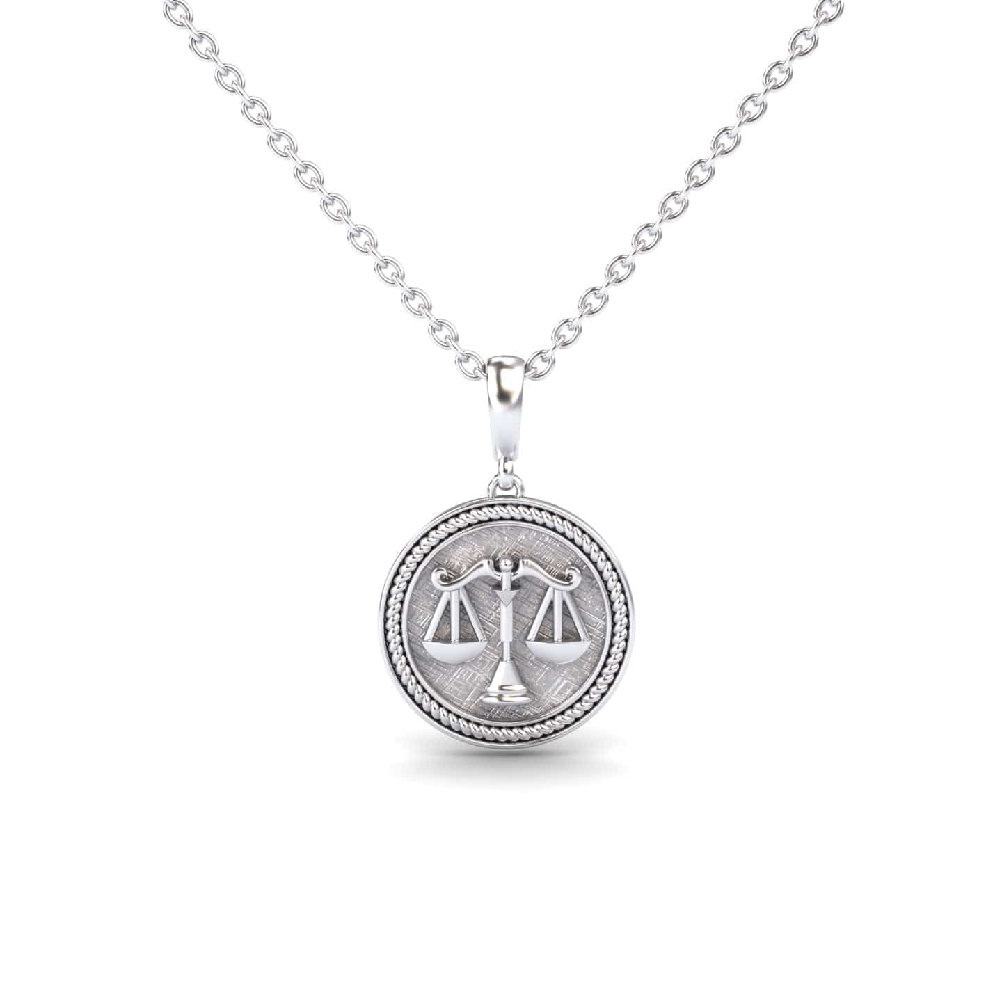 Libra Zodiac Medallion Necklace - Angeles