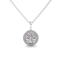 Libra Zodiac Medallion Necklace - Angeles