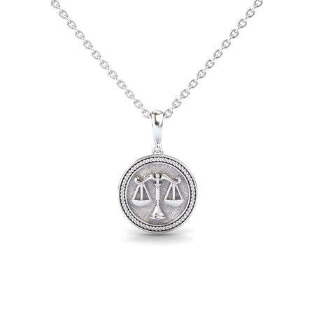 Libra Zodiac Medallion Necklace - Angeles