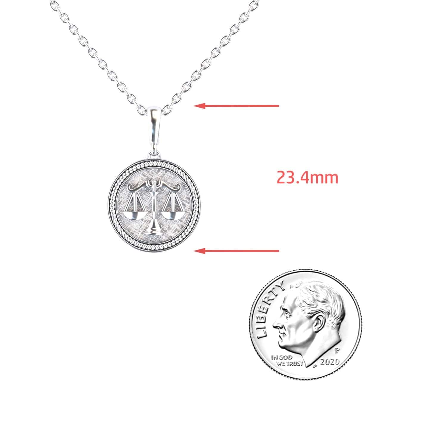 Libra Zodiac Medallion Necklace - Angeles