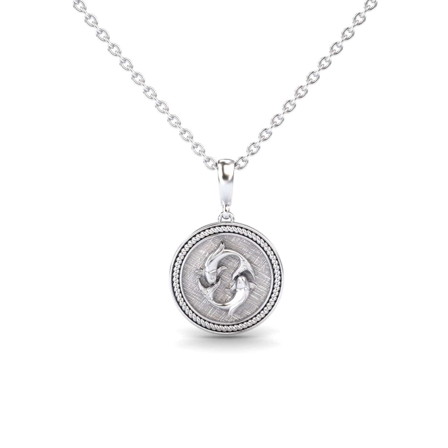 Pisces Zodiac Medallion Necklace - Reina