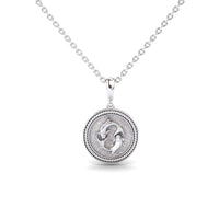 Pisces Zodiac Medallion Necklace - Reina