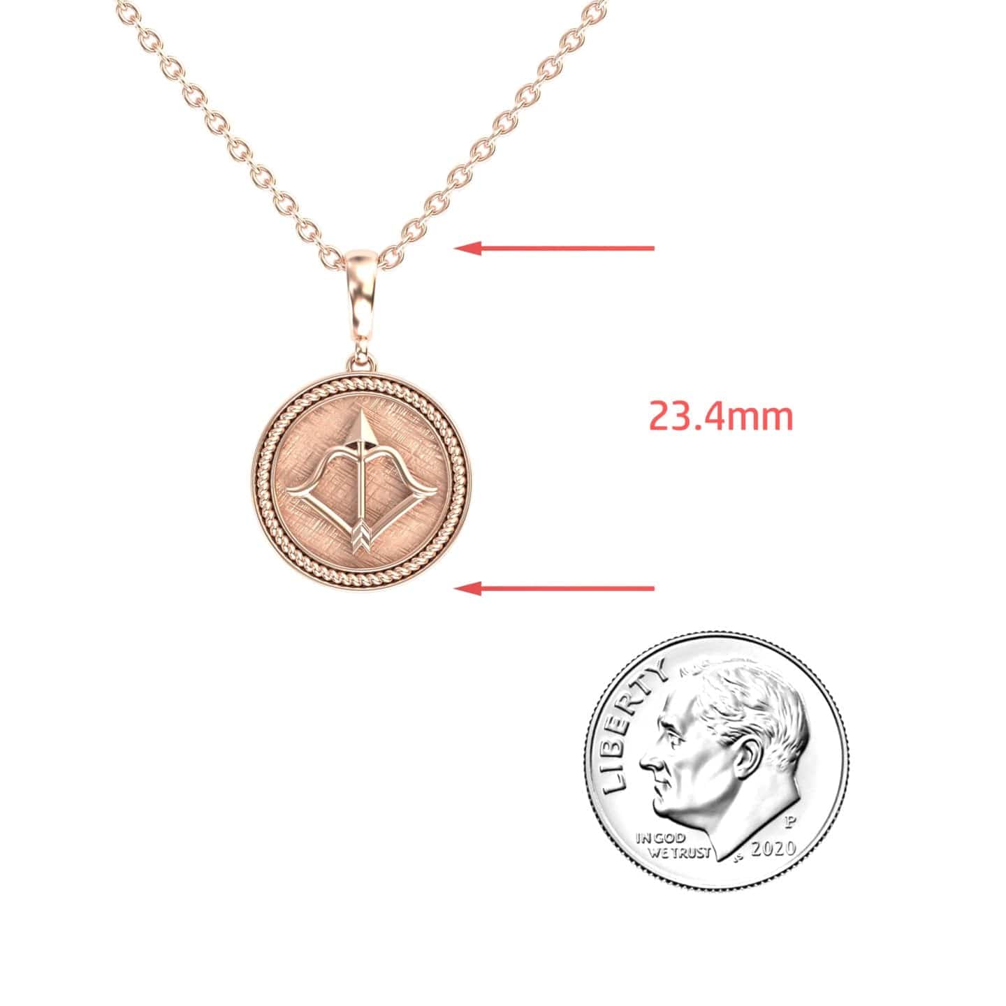Sagittarius Zodiac Medallion Necklace - Carmela