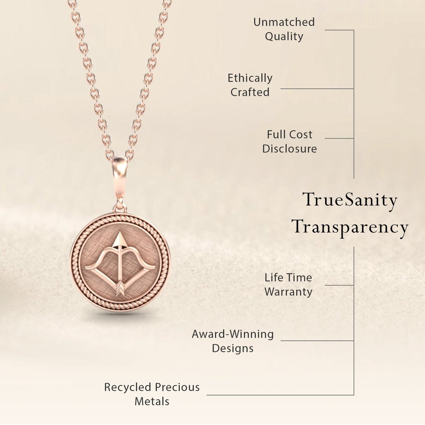 Sagittarius Zodiac Medallion Necklace - Carmela