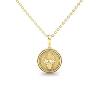 Tauras Zodiac Medallion Necklace - Nandini
