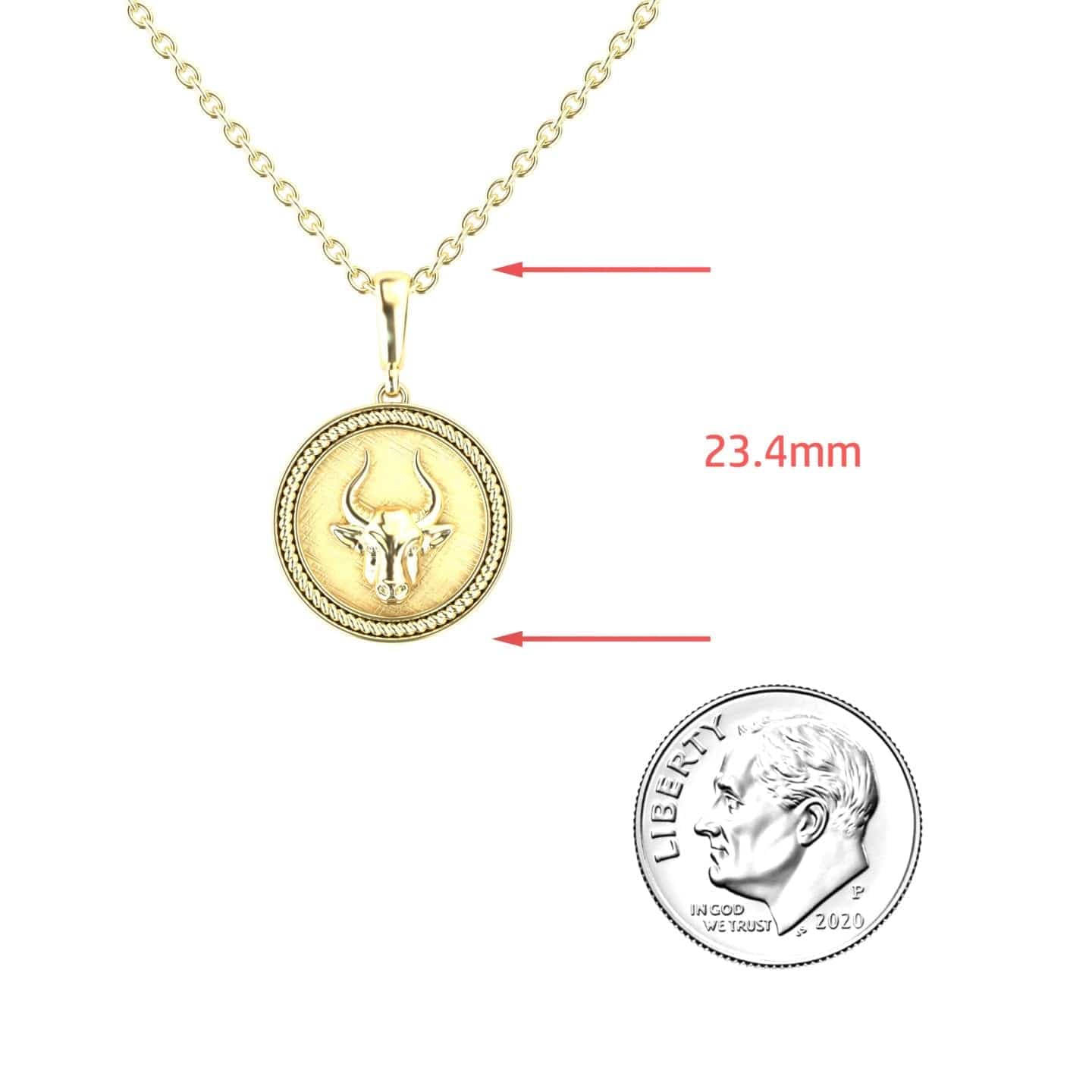 Tauras Zodiac Medallion Necklace - Nandini