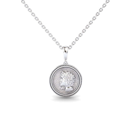 Virgo Zodiac Medallion Necklace - Scarlett