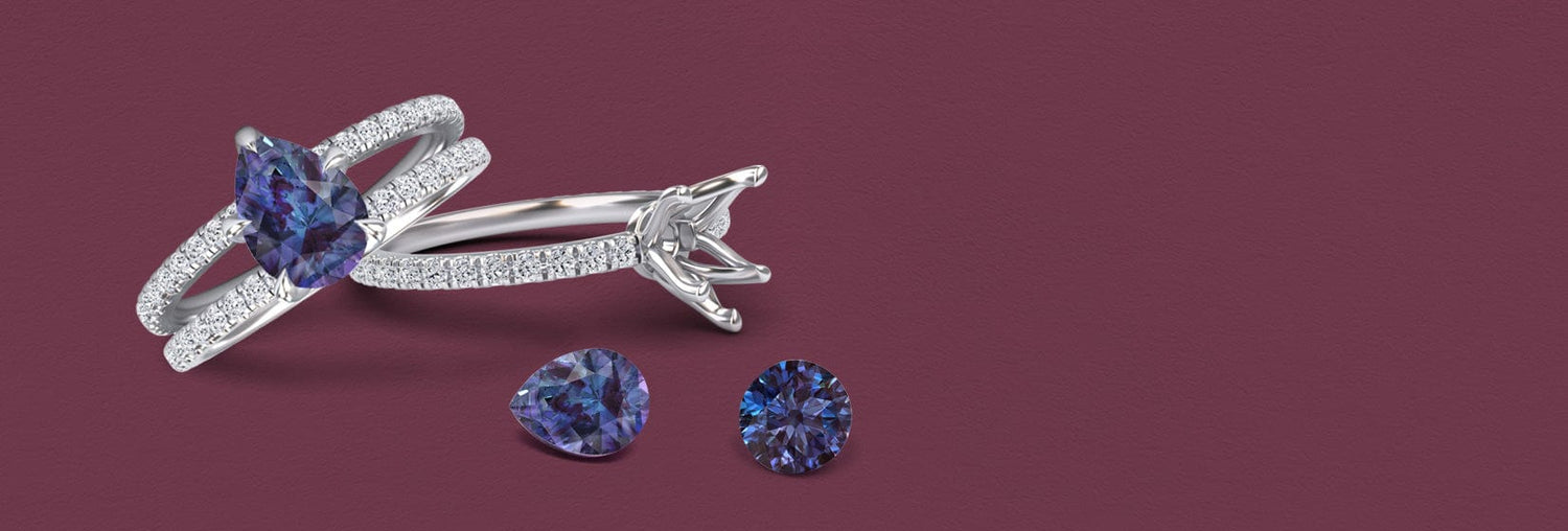 Design Your Own Lab Grown Alexandrite Rings