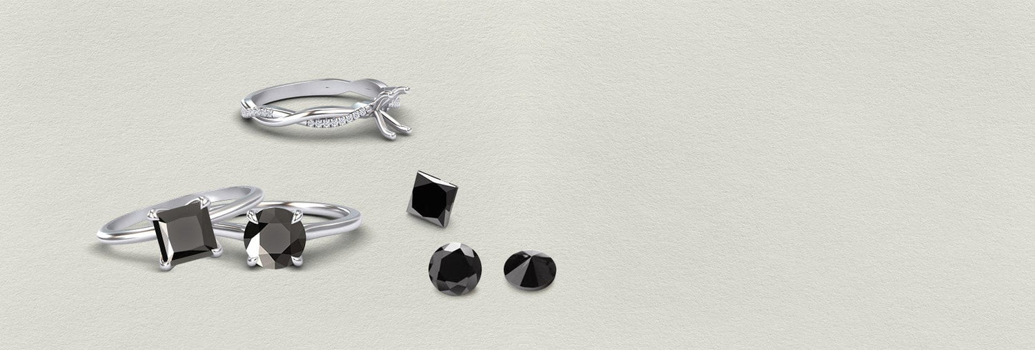 Design Your Own Black Diamond Rings