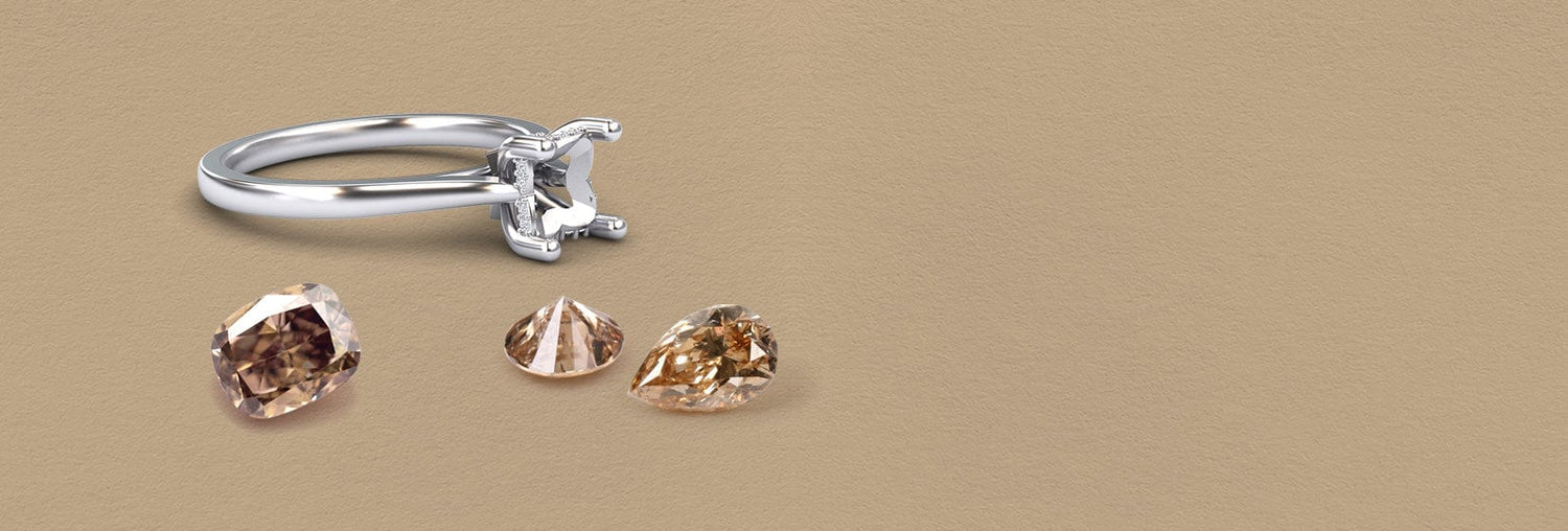 Design Your Own Champagne Diamond Rings
