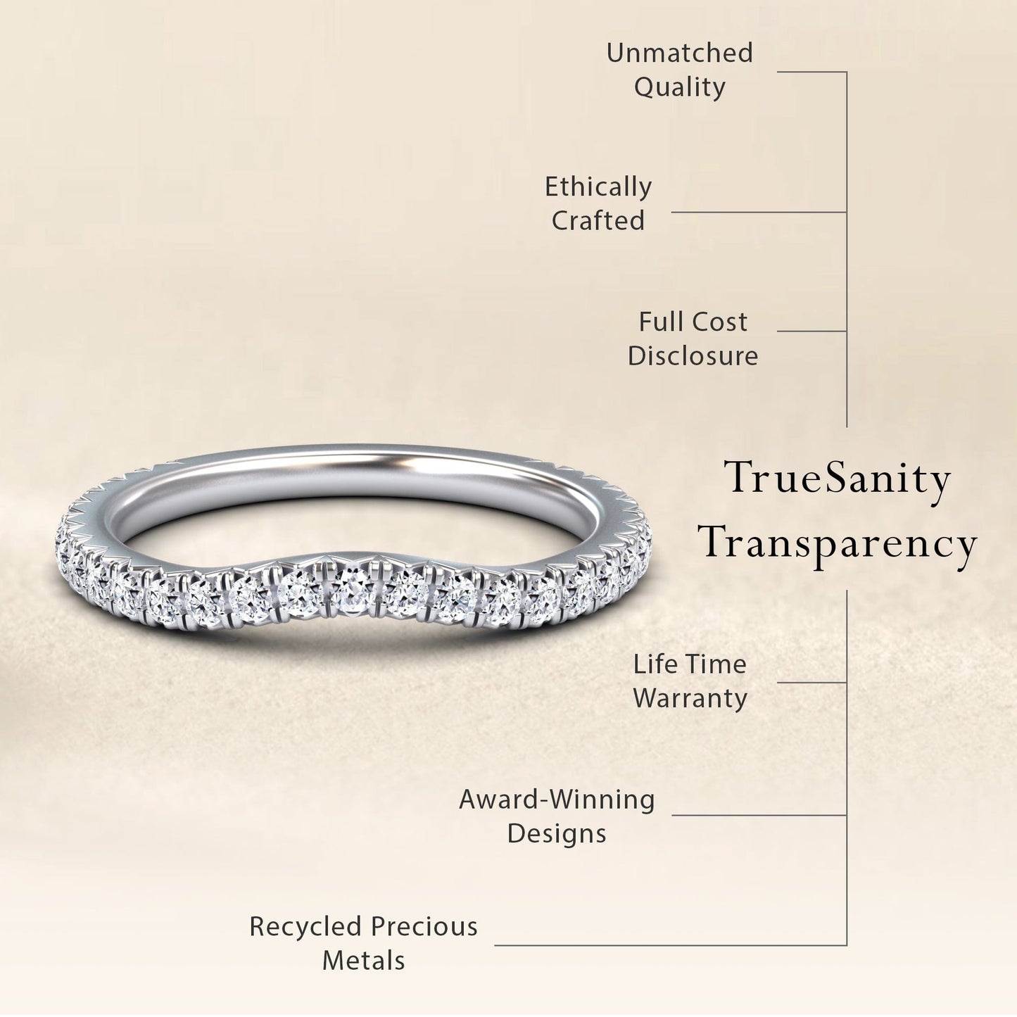 White Diamond Delicate Vine-Inspired Engagement Ring - Gianna