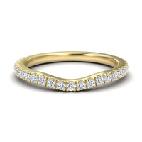 White Diamond Three-Quarter Curved Eternity Band - Sangita