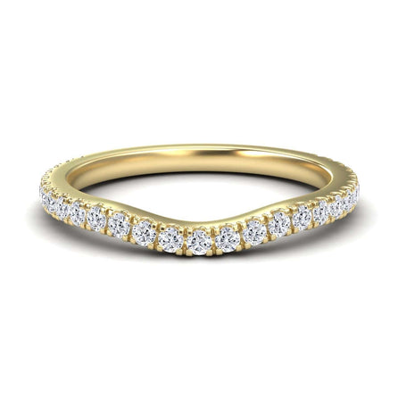 White Diamond Three-Quarter Curved Eternity Band - Sangita