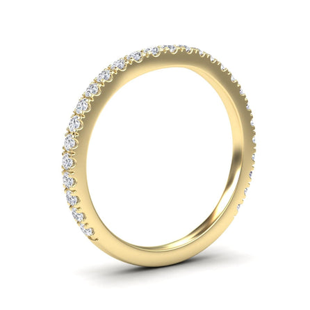 White Diamond Three-Quarter Curved Eternity Band - Sangita