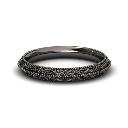 Vintage Filigree Wedding Band - Nilam