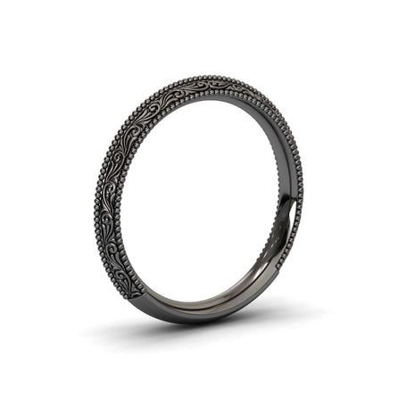 Vintage Filigree Wedding Band - Nilam