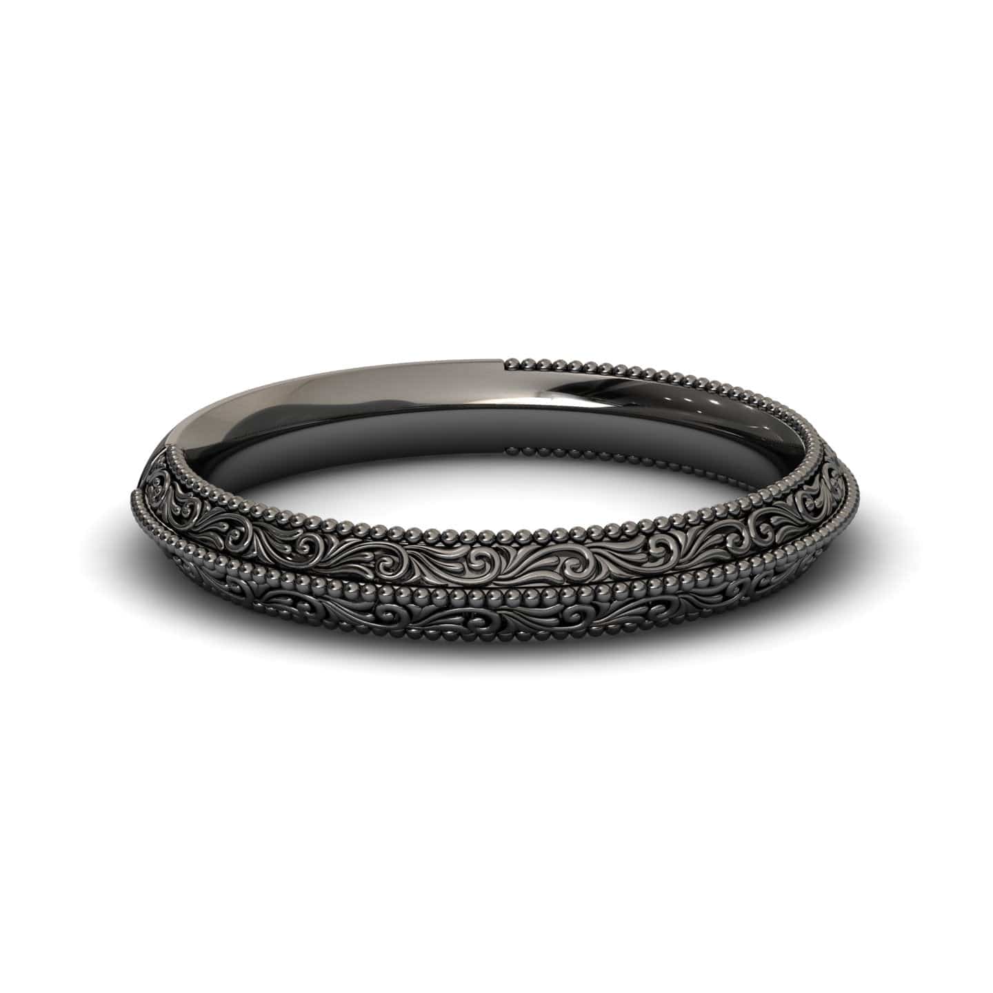 Vintage Filigree Wedding Band - Nilam
