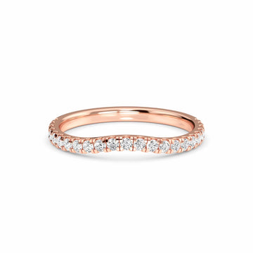 White Diamond Pave Wave Band - Kristina
