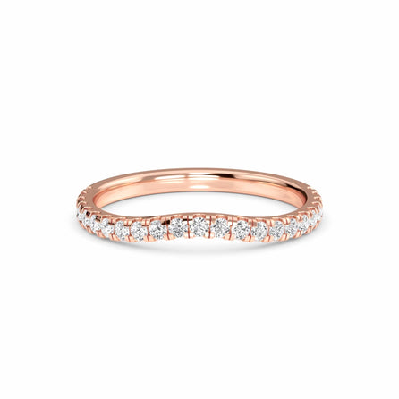 White Diamond Pave Wave Band - Kristina