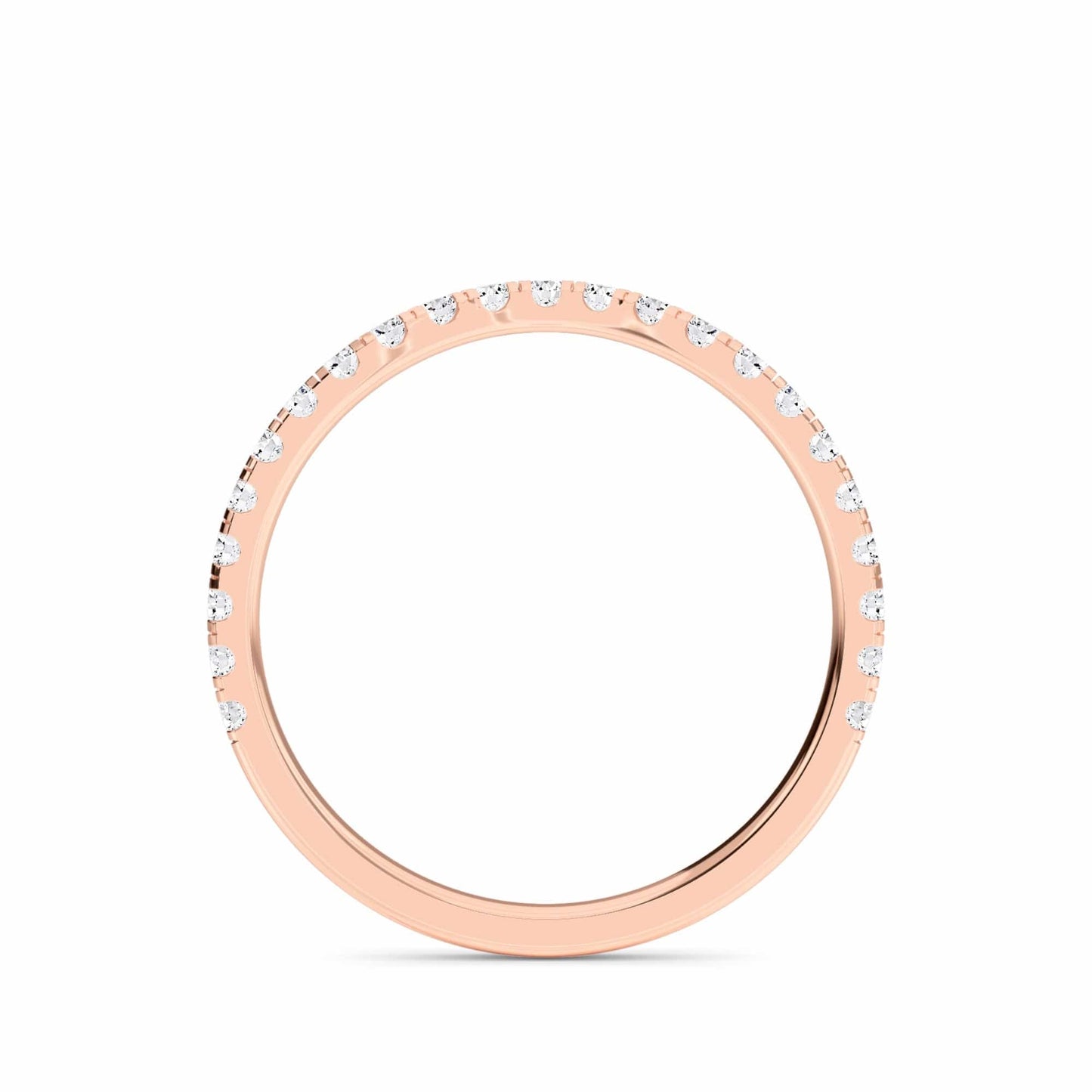 White Diamond Pave Wave Band - Kristina