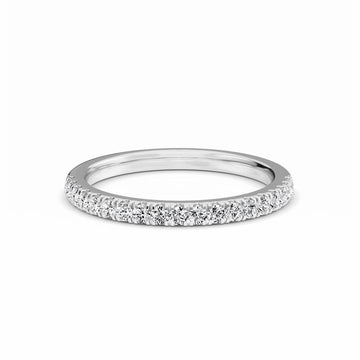 Half Eternity Pave Diamond Ring - Lourdes