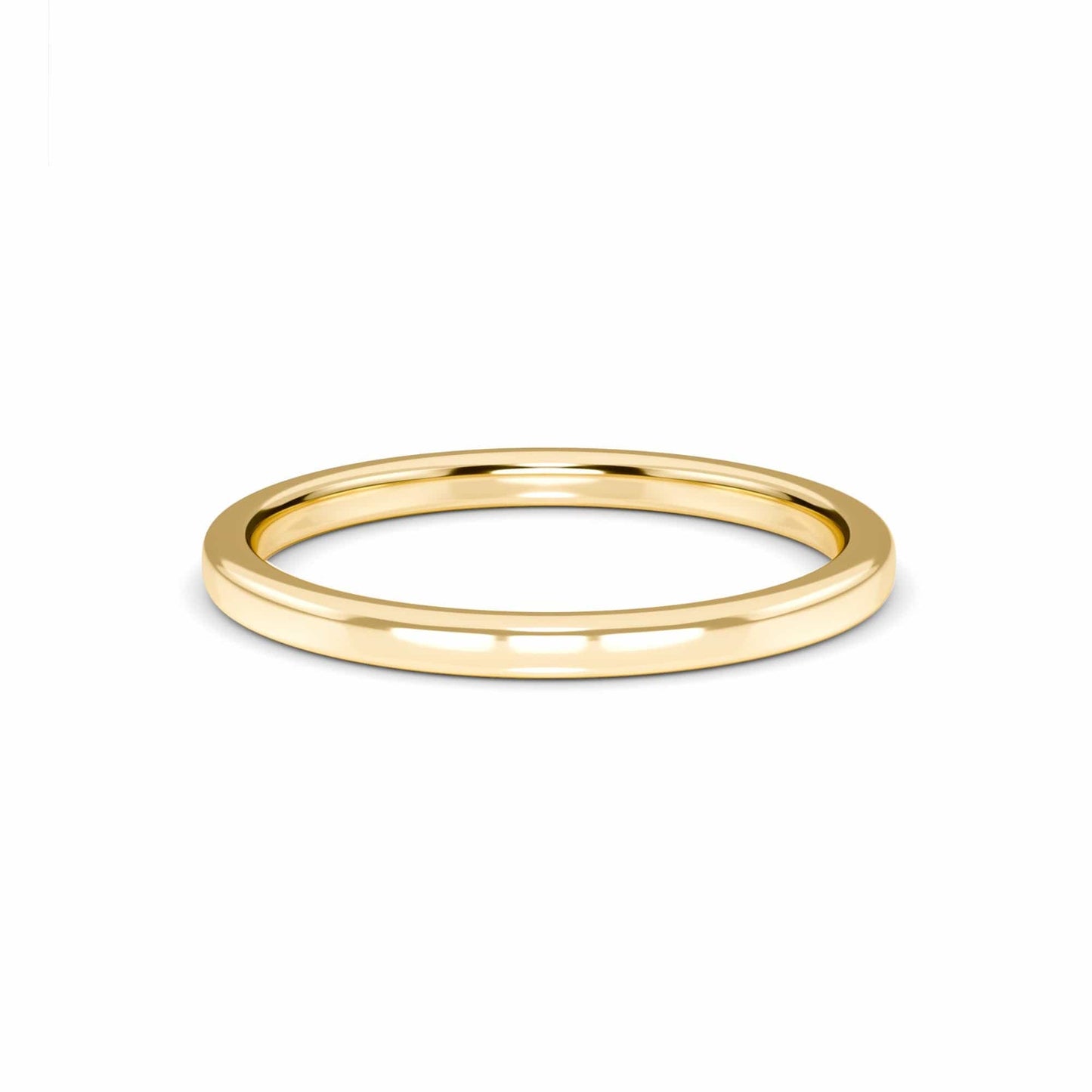 Classic Slim Polished Gold Wedding Band - Celeste