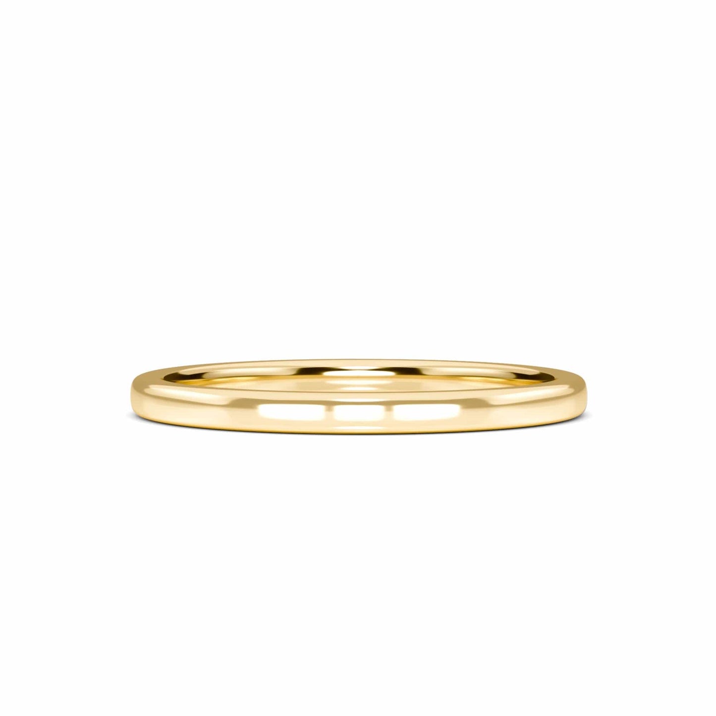 Classic Slim Polished Gold Wedding Band - Celeste