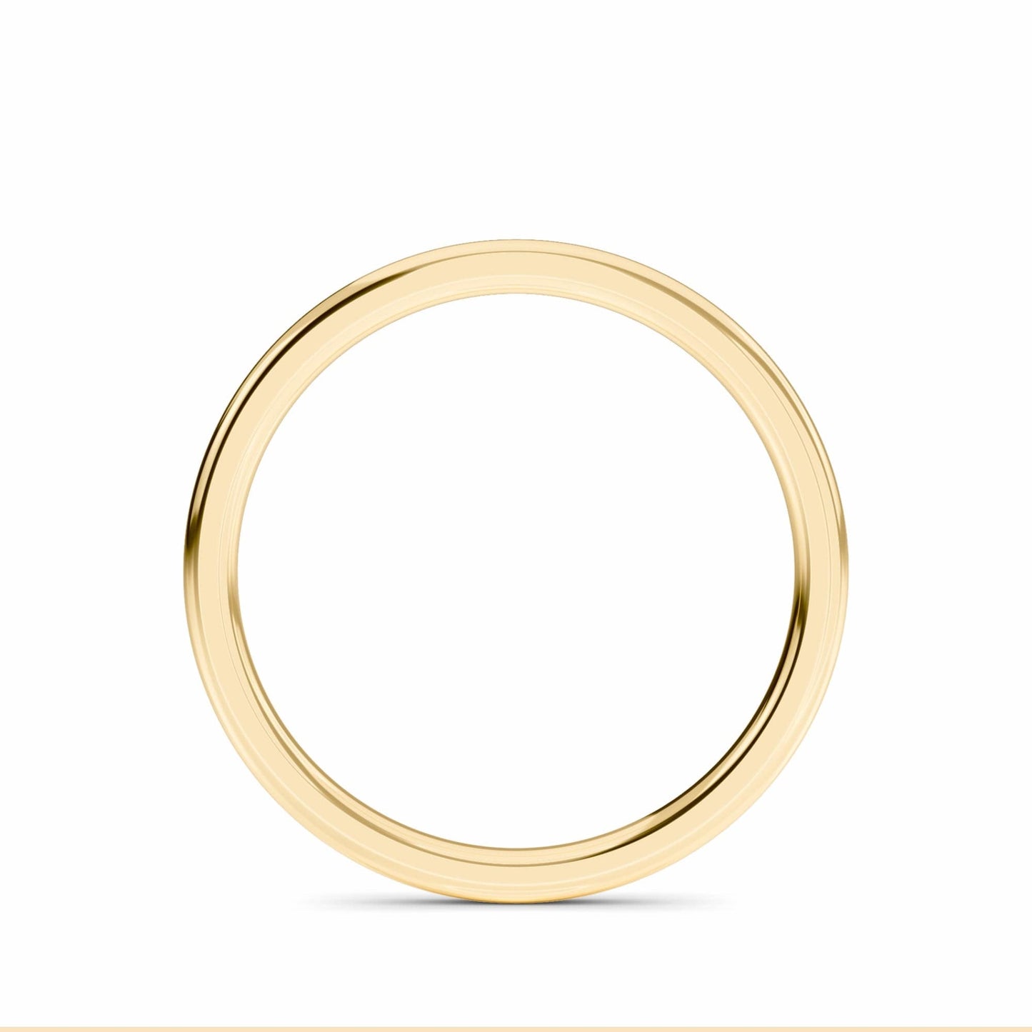 Classic Slim Polished Gold Wedding Band - Celeste