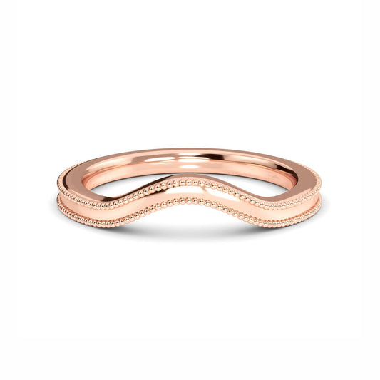 Milgrain Curved Stacking Band - Zhenzhen