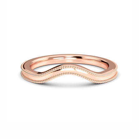 Milgrain Curved Stacking Band - Zhenzhen