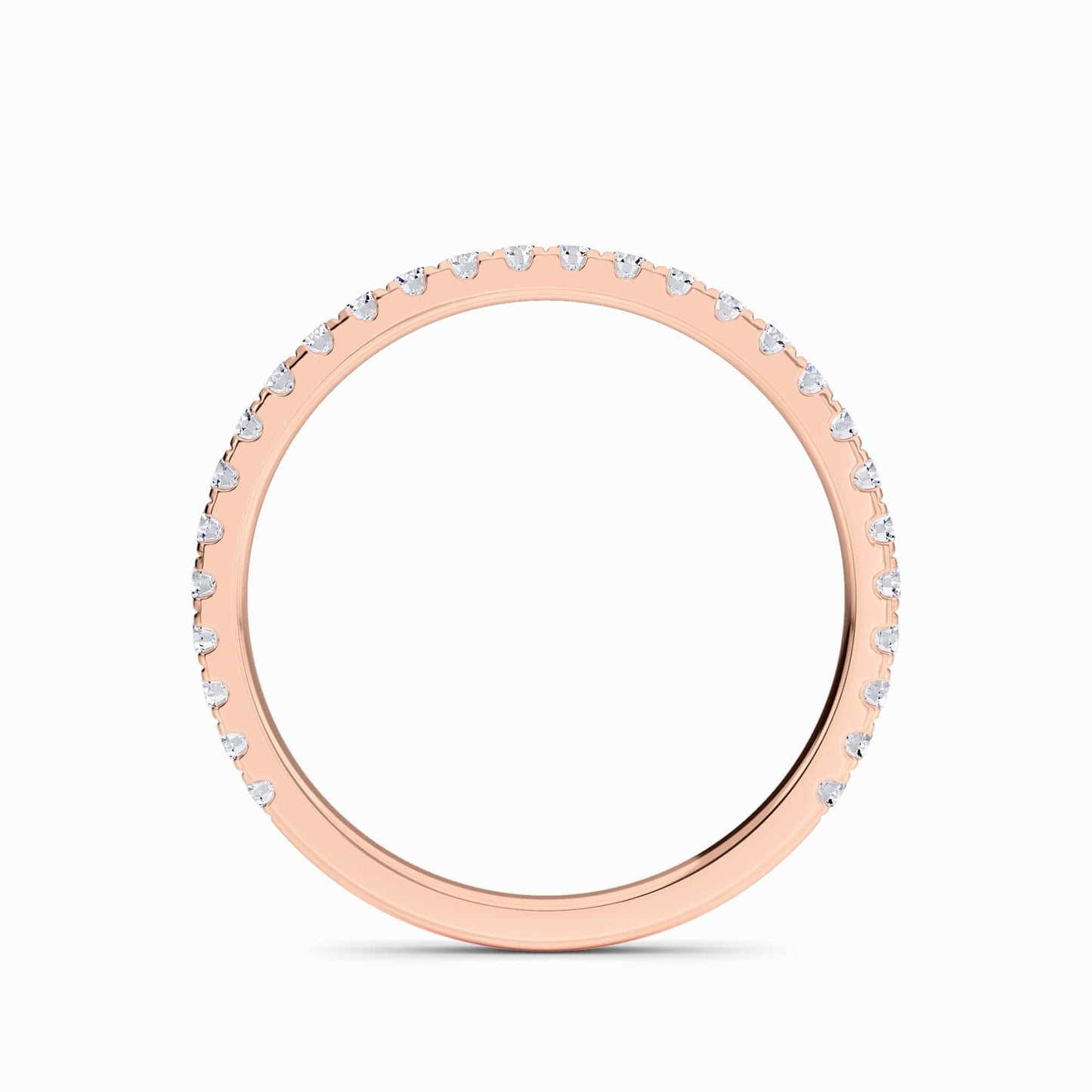 White Diamond Three-Quarter Eternity Band - Presley