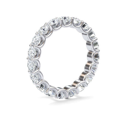 White Diamond Classic Shared Prong Eternity Band - Fenxia