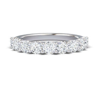 White Diamond Classic Shared Prong Half Eternity Band - Mirta
