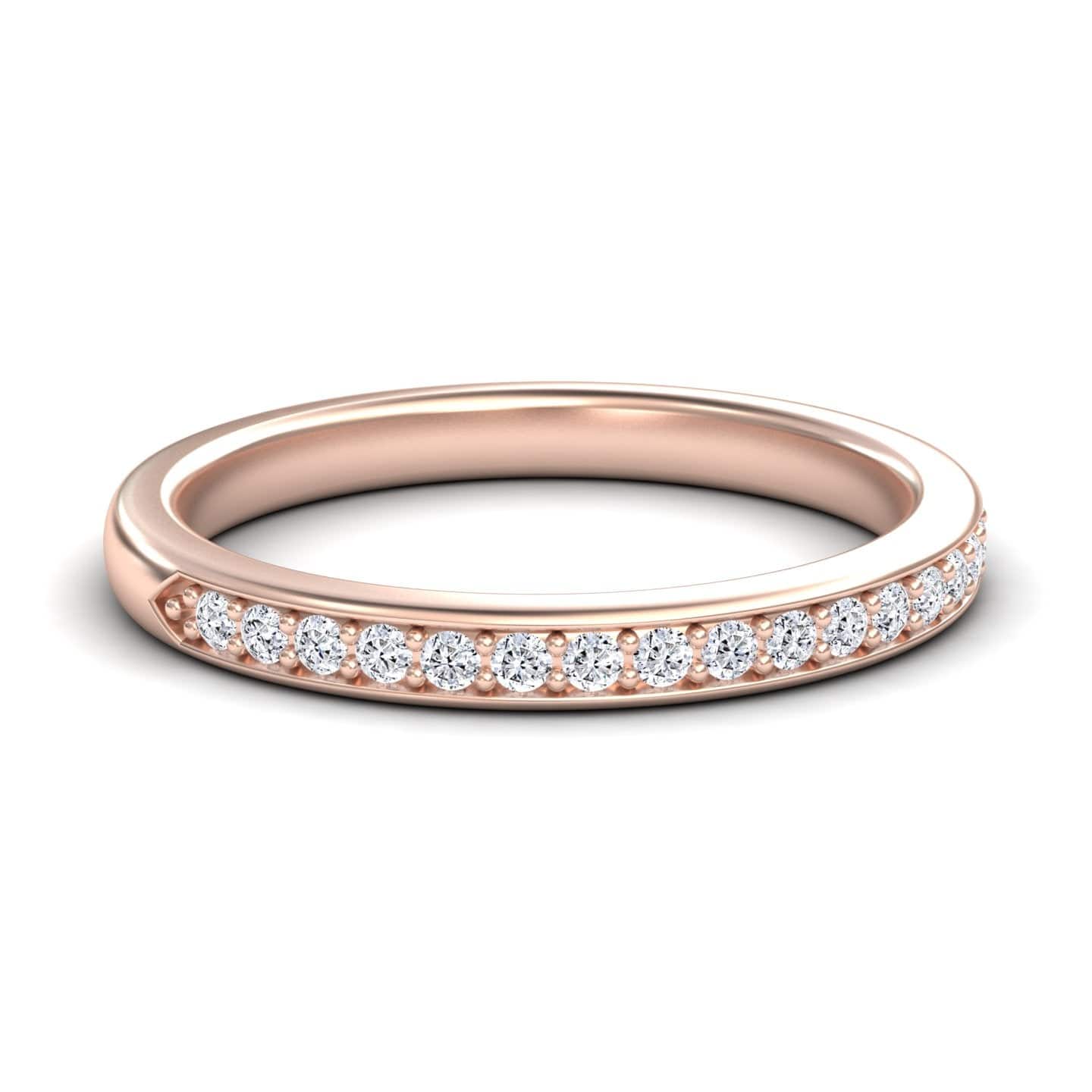 White Diamond Half Eternity Wedding Band - Yanjuan