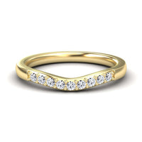 White Diamond Chevron Pave Band - Nikhat