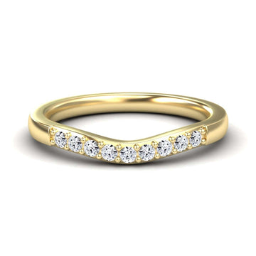 White Diamond Chevron Pave Band - Nikhat