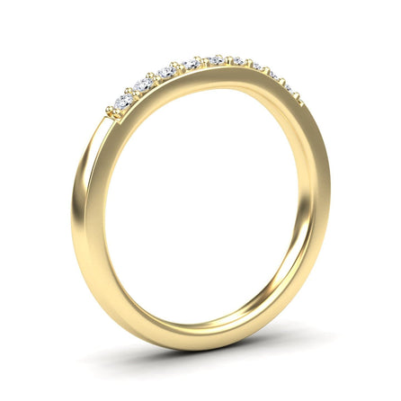 White Diamond Chevron Pave Band - Nikhat