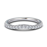 White Diamond Pave Wave Band - Wen