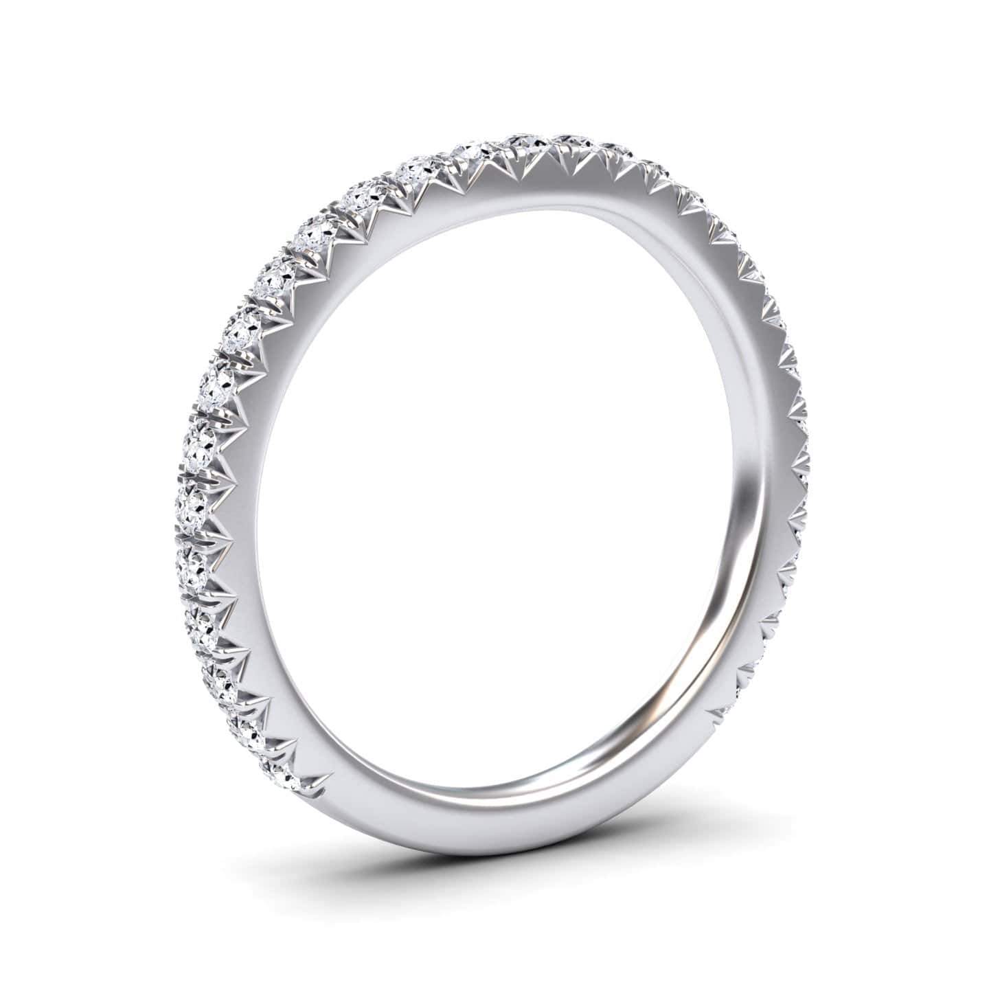 White Diamond Pave Wave Band - Wen