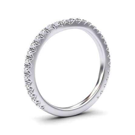 White Diamond Pave Wave Band - Wen