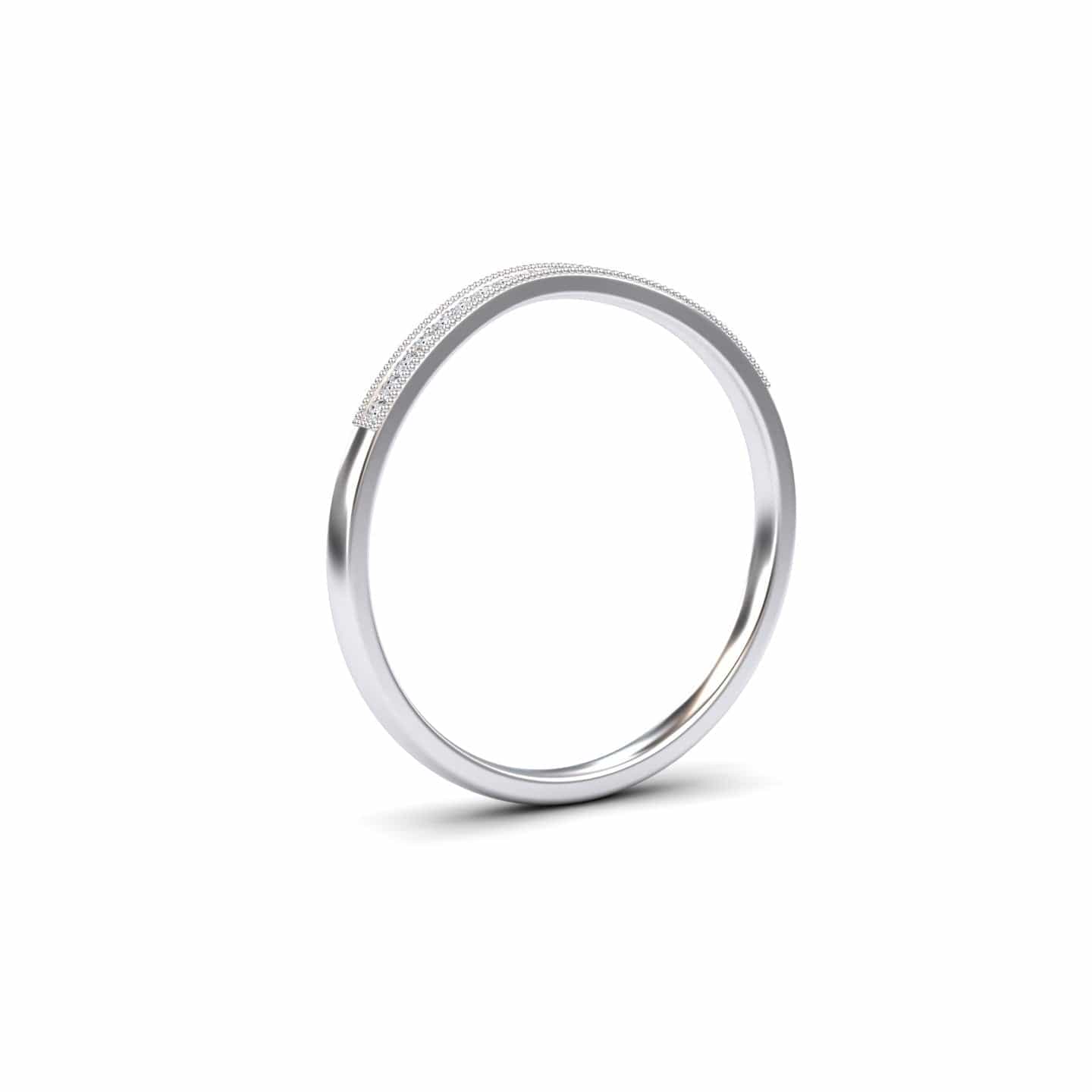 White Diamond Vintage-Inspired Bridal Engagement Ring - Tracy